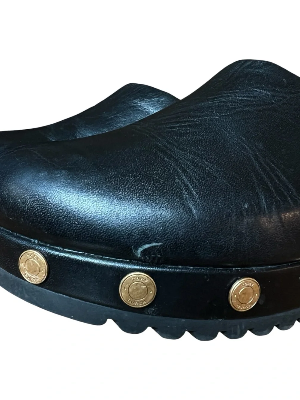 Tory Burch Leather Coin Studded Mule
